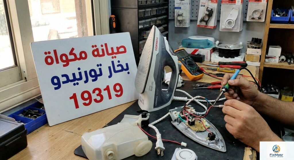 صيانة مكواة بخار تورنيدو