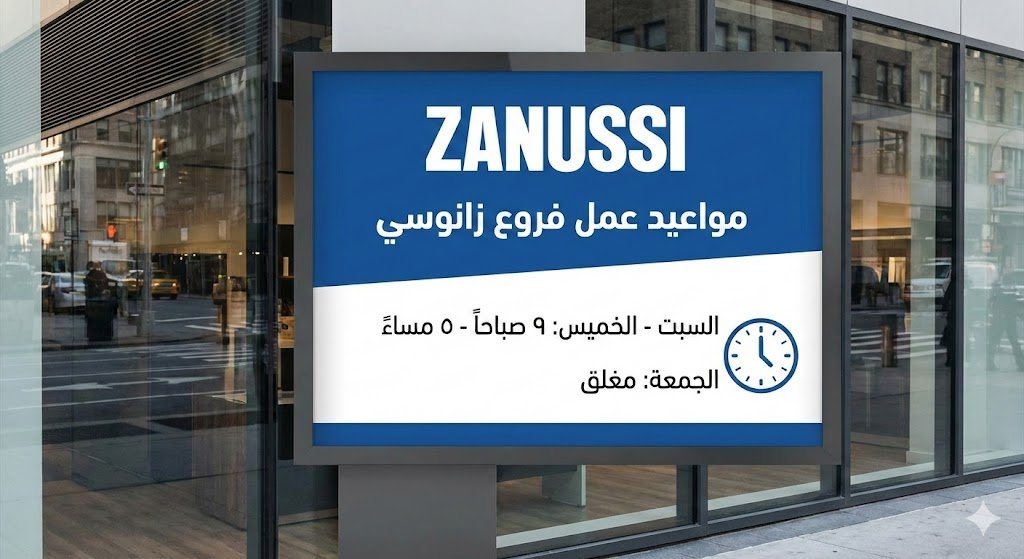 مواعيد عمل فروع زانوسي