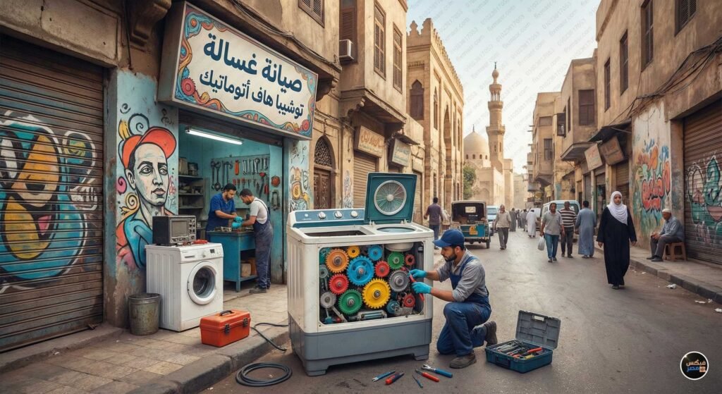 صيانة غسالة توشيبا هاف اتوماتيك